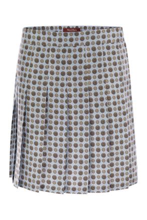 Max Mara Madison - Pleated Silk Skirt