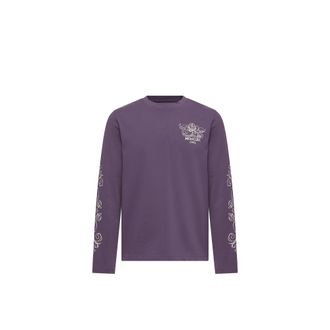 Moncler Moncler Logo Motif Cotton Long Sleeve T-shirt, Men, Purple, Size: 3xl