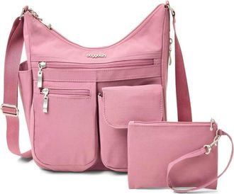 Baggallini Womens Everywhere Bagg Crossbody Shoulder Bag with RFID Wristlet