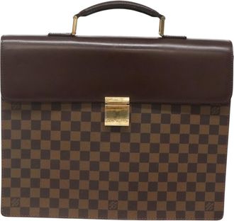 Louis Vuitton Altona Brown Canvas Briefcase Bag (Pre-Owned)