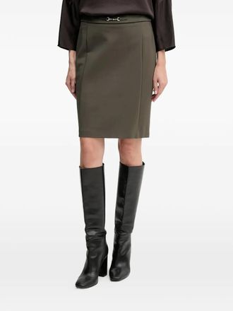 Joseph Ribkoff metal-detail skirt - women - Viscose/Nylon/Elastane - 44 - Green