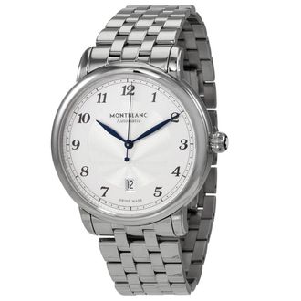 Montblanc Star Legacy Automatic Silvery White Dial Mens Watch 117324