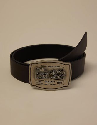 Lucky Brand Plaque Buckle Belt