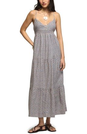 Lucky Brand Print Sleeveless Maxi Dress in Blue Ikat at Nordstrom, Size Xx-Large