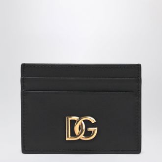 Dolce & Gabbana Black leather card holder with DG logo