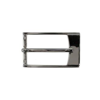 Trafalgar Store 30mm Elongated Rectangular Solid Brass Italian Harness Belt Buckle in Shiny Nickel at Nordstrom