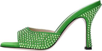 Gedebe Dita 95 Mules - Dames - Muiltjes - Groen - 36 EU - Leer - Schoenen