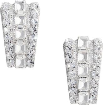 Self Portrait Accessoires, Dames, Grijs, ONE Size, Multi Crystal Earrings