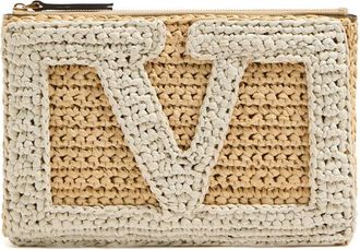 Valentino Garavani Viva Superstar Raffia Clutch Bag