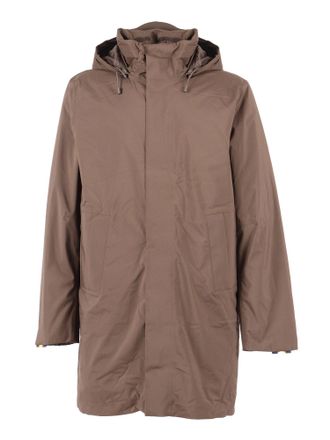K-Way Mid-Length Padded Jacket with Adjustable Hood and Concealed Closure