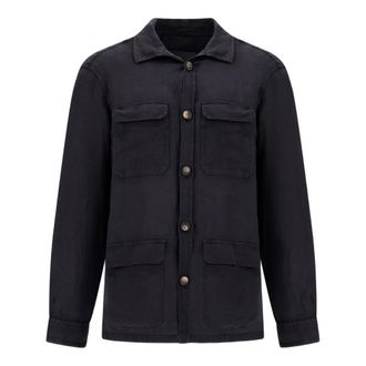 Herno Field Jacket - Heren - Zomerjassen - Blauw - XL - Linnen - Jassen