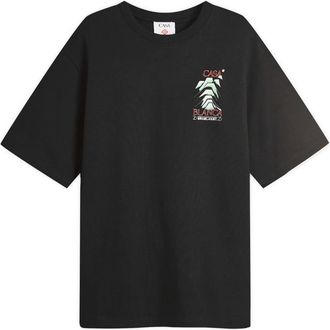 Casablanca Mens T-Shirt Frosty Moutain in Black Cotton - Size Small