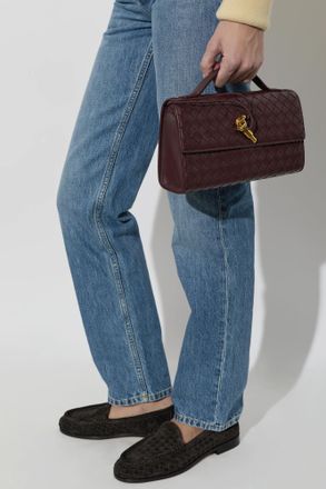 Bottega Veneta Andiamo Handbag, Womens, Burgundy