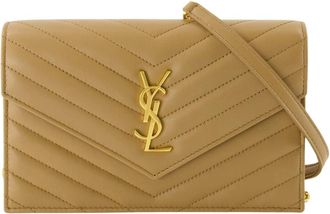 Saint Laurent Wallets & Cardholders, female, Beige, Size: ONE SIZE Envelope Cassandre Wallet on Chain