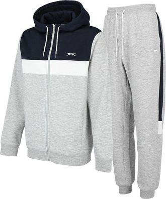 Slazenger Herenset trainingspak (Grijs gem&ecirc;leerd/Navy)