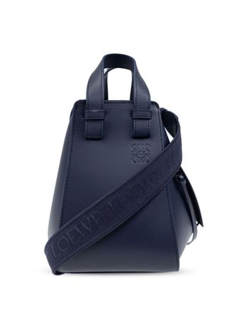 Loewe compact Hammock leather tote bag - Blue