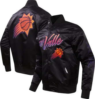Pro Standard Mens Pro Standard Black Phoenix Suns 2023/24 City Edition Satin Full-Snap Jacket at Nordstrom, Size X-Large