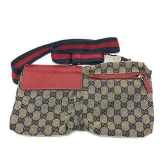Gucci Pre-owned Canvas gucci-bags - Heren - Vintage Heuptassen - Blauw - ONE Size - Vintage