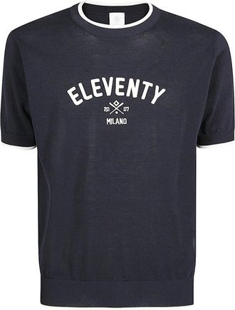Eleventy Heren, Truien, Blauw, Maat: XL Katoen