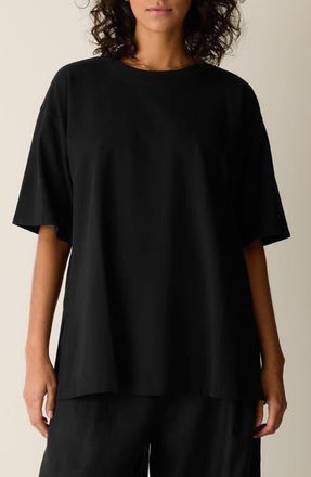 Eileen Fisher Oversize Crewneck Tunic in Black at Nordstrom, Size X-Large