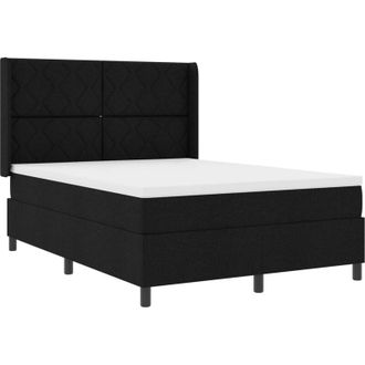 vidaXL vidaXL Box Spring Bed with Mattress Black 160x200 cm Fabric