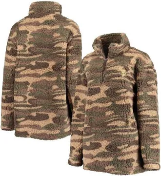 G-III 4Her by Carl Banks Womens G-III 4Her by Carl Banks Camo San Francisco Giants Sherpa Quarter-Zip Jacket at Nordstrom, Size Large