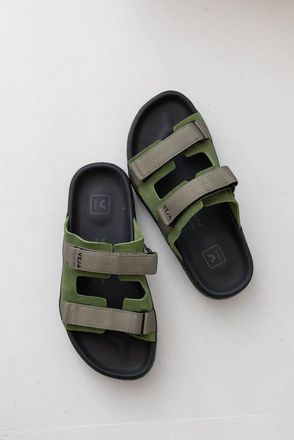 Veja Womens Militar Kaki Arpoador Suede Sandal In Green