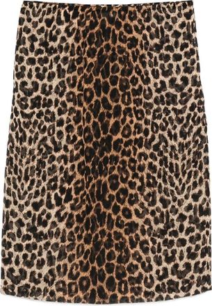 Saint Laurent Animal-print Skirt