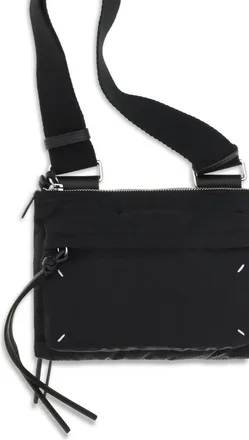 Maison Margiela Mens Camera Shoulder Bag Zip Black Nylon Black-Black Black/black