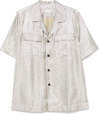 Dries Van Noten Short Sleeve Shirt - Heren - Korte mouwen Overhemden - Grijs - XL - Overhemden