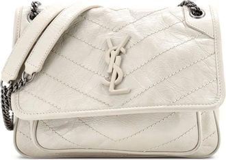 Saint Laurent Niki Chain Flap Bag Matelasse Chevron Leather Baby shoulder bag - Neutrals