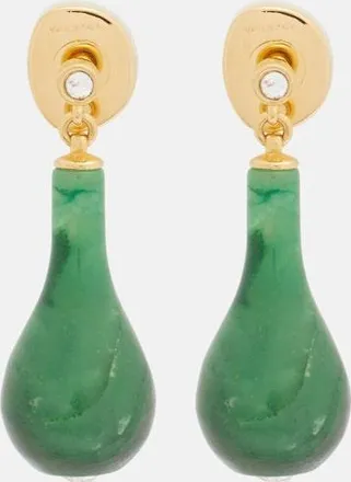 Toteme Embellished gold-plated drop earrings