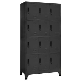 vidaXL Vidaxl - Taquilla De Acero Gris Antracita 90x45x180 Cm