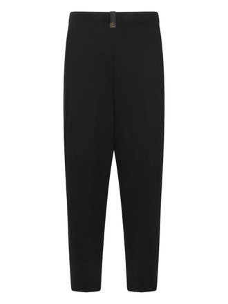Fabiana Filippi drawstring embellished trousers - women - Cotton/Spandex/Elastane - 38 - Blue