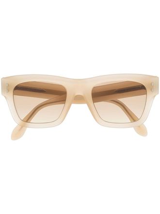 Isabel Marant Zonnebril met vierkant montuur - Beige