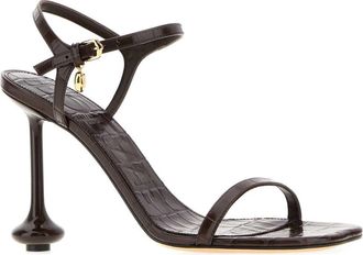 Loewe Womens Toy Heel Sandal Brown Leather
