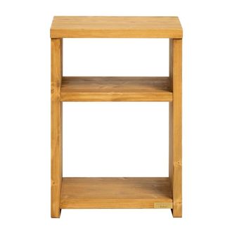 Hannun Mesita de noche de madera de abeto color desierto