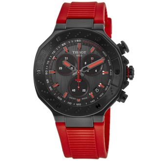 Tissot T-Race Chronograph Grey Dial Rubber Strap Mens Watch T141.417.37.061.01