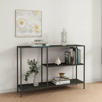 Dmora Consolle Vaprio, Tavolo multiuso, Mobiletto dappoggio, Scrivania da corridoio, 120x30 h80 cm, Ardesia - Dmora