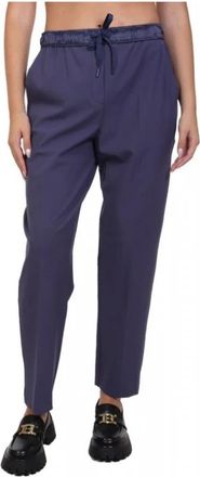 Marella Wide Broeken - Dames - Straight fit broeken - Blauw - L - Broeken
