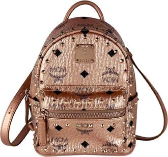 MCM Mcm Pink Beige Leather Backpack (Pre-Owned)