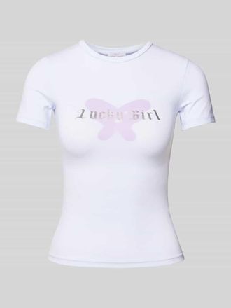 Felicious T-Shirt mit Motiv-Print in Weiss, Gr&ouml;&szlig;e XS