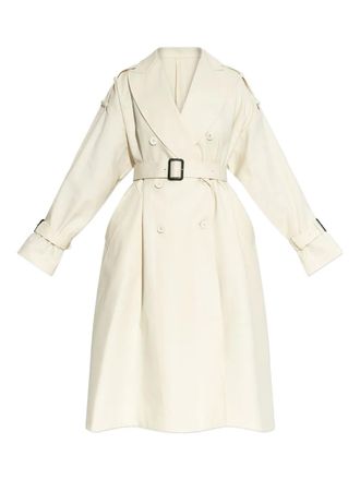 Givenchy double-breasted belted coat - women - Cotton - 36 - White