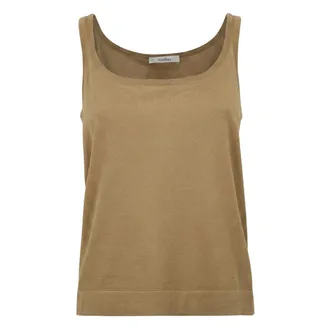 Max Mara Dames, Tops, Bruin, Maat: L Katoen