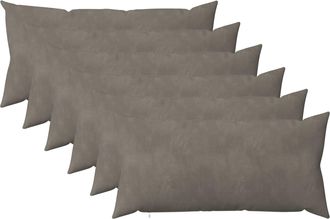 vidaXL Coj&iacute;n Con Almohada Heerlen 6 Uds. Gris Claro Terciopelo Vidaxl