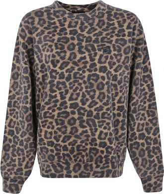 Anine Bing Miles Sweatshirt - Dames - Ronde hals truien - Bruin - S - Truien & Vesten