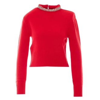 Pinko Berlino Jumper - female - PINKO - Round-neck Knitwear - Red - XS - Knitwear