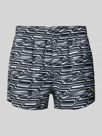 Puma Slim Fit Badeshorts mit Logo-Print in Black, Gr&ouml;&szlig;e S