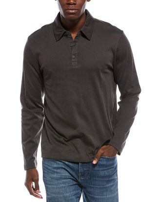 Barefoot Dreams Mc Pima Long Sleeve Polo Shirt