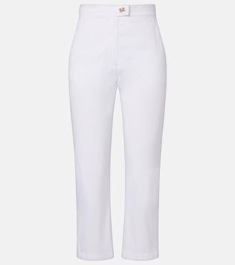 Max Mara Curve cotton-blend cropped straight pants